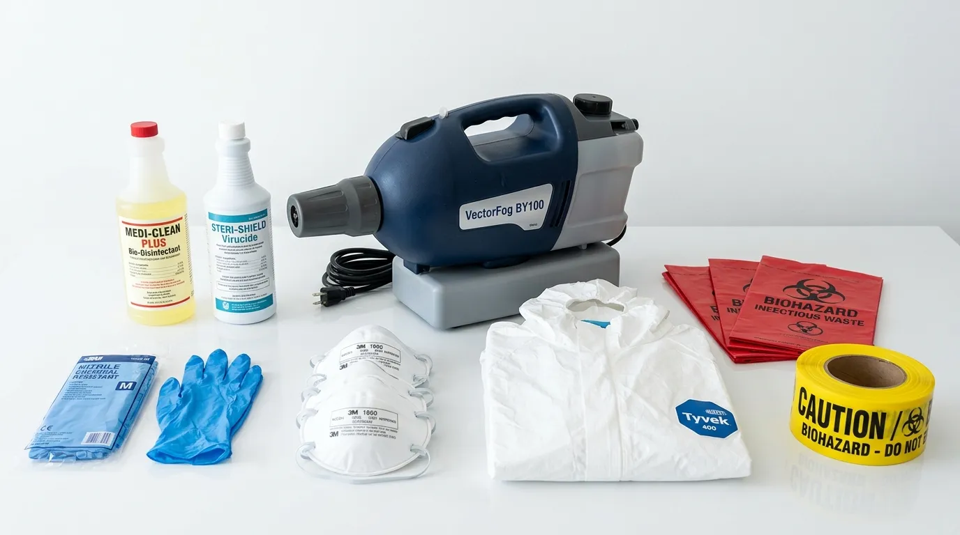 Professional biohazard remediation crew working in Marysville